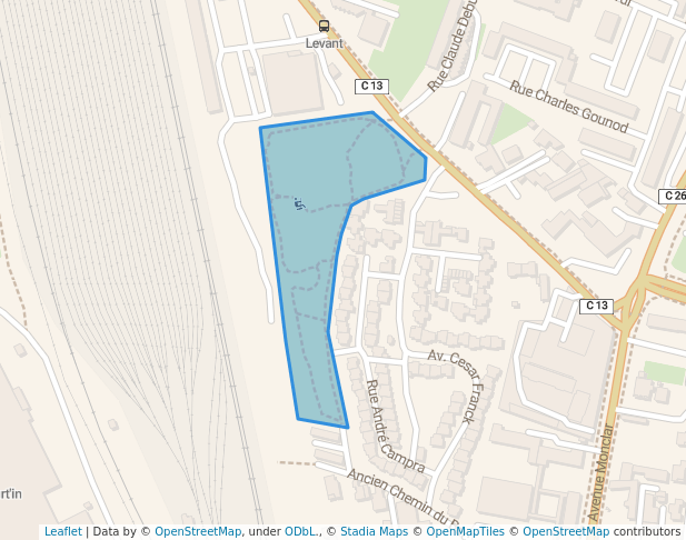 walking in Parc Colette map in Avignon