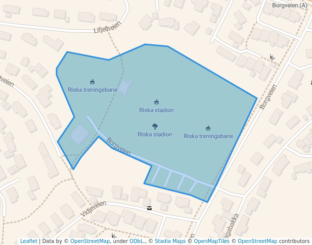 walking in Riska stadion map in Riska
