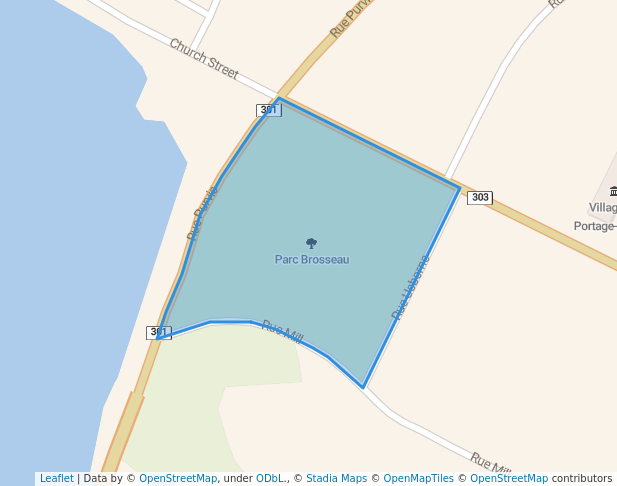 walking in Parc Brosseau map in Portage-du-Fort