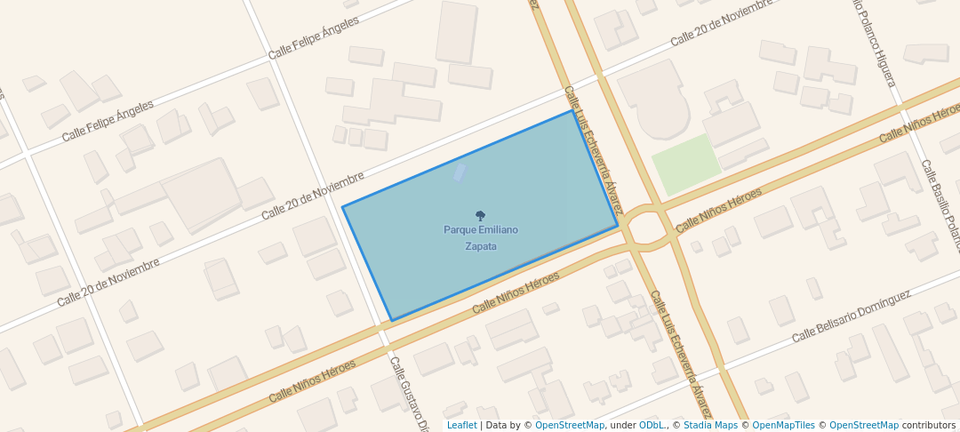 walking in Parque Emiliano Zapata map in Ciudad Constitución