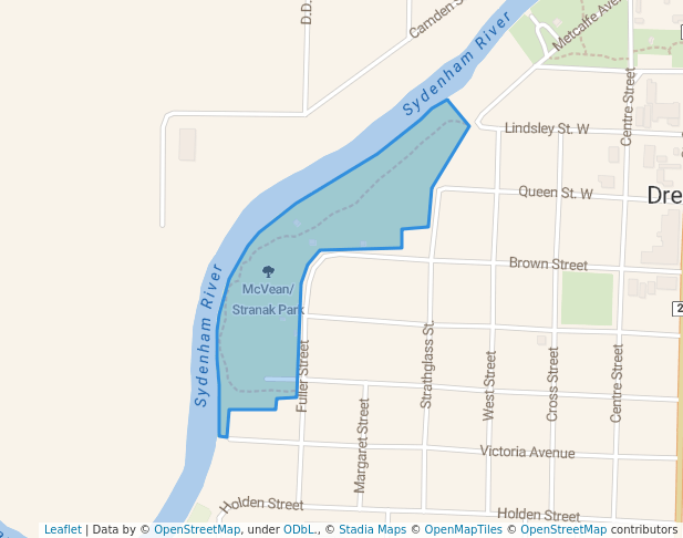 walking in McVean/Stranak Park map in Dresden