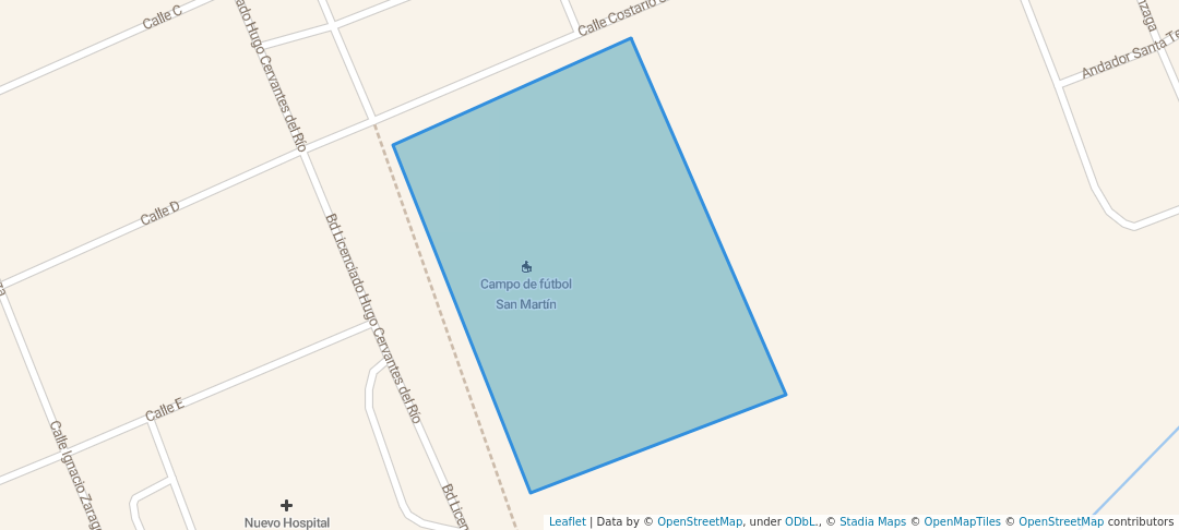 walking in Parque San Martin map in Ciudad Constitución