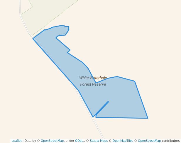 walking in White Waterhole Forest Reserve map in Furner