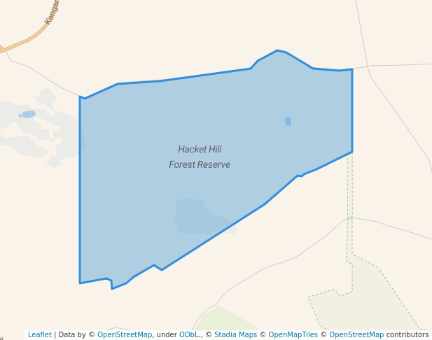 walking in Hacket Hill Forest Reserve map in Wye