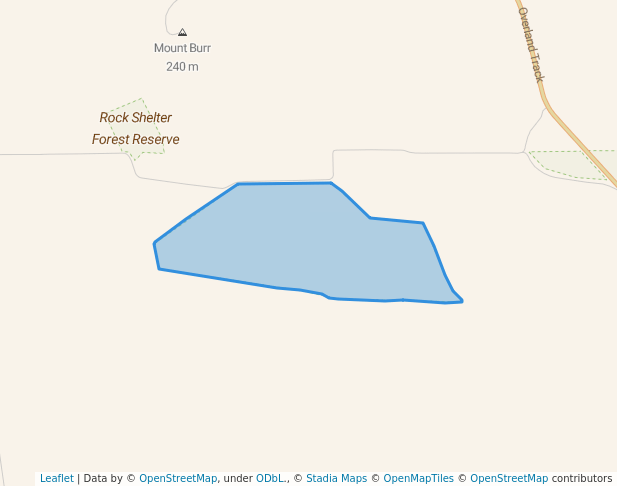 walking in Burr Slopes South Forest Reserve map in Furner