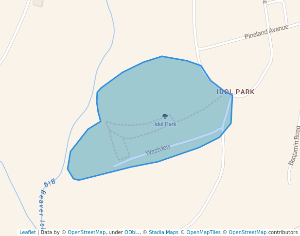 walking in Idol Park map in Madison