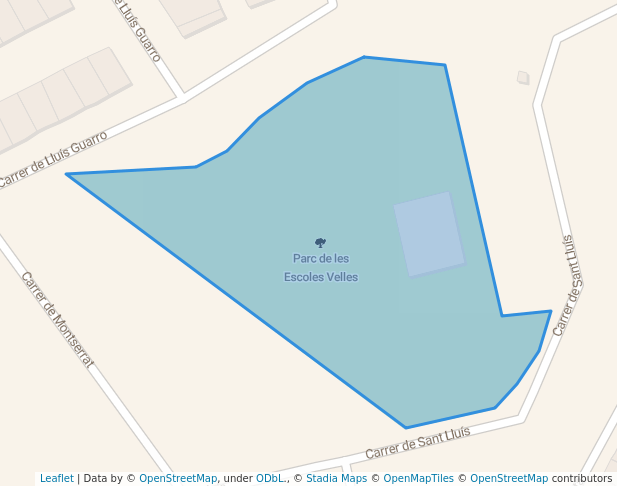 walking in Parc de les Escoles Velles map in Gelida