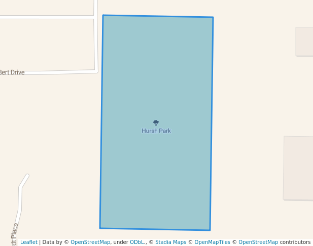 walking in Hursh Park map in Wichita Falls