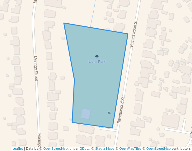 walking in Lions Park map in Bega