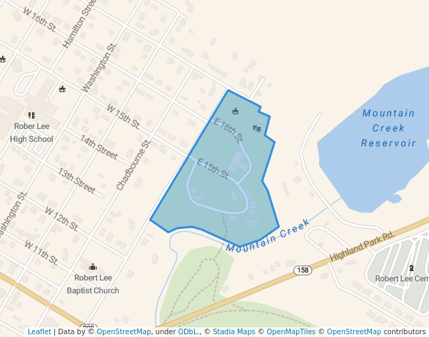 walking in Coke County Park map in Robert Lee