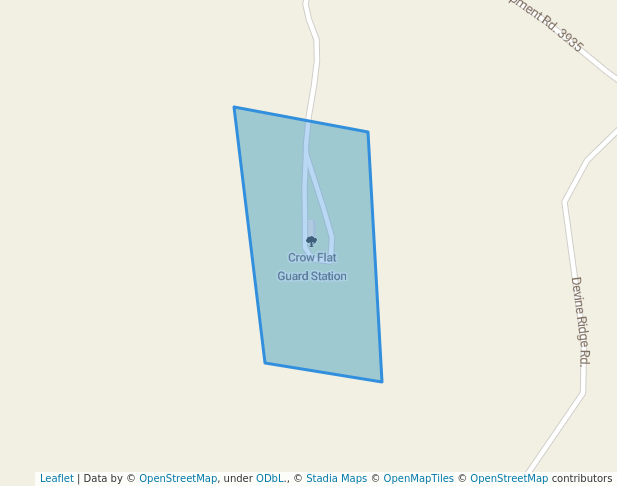 walking in Crow Flat Guard Station map in Burns