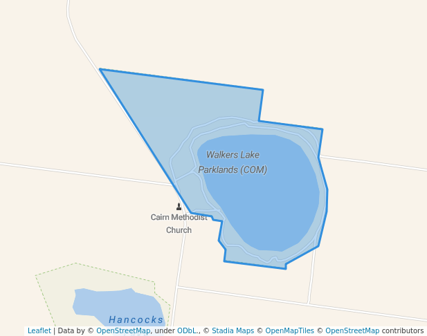 walking in Walkers Lake Parklands (COM) map in Gooroc