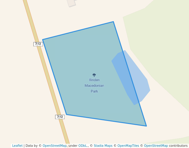 walking in Ilinden Macedonian Park map in Uxbridge