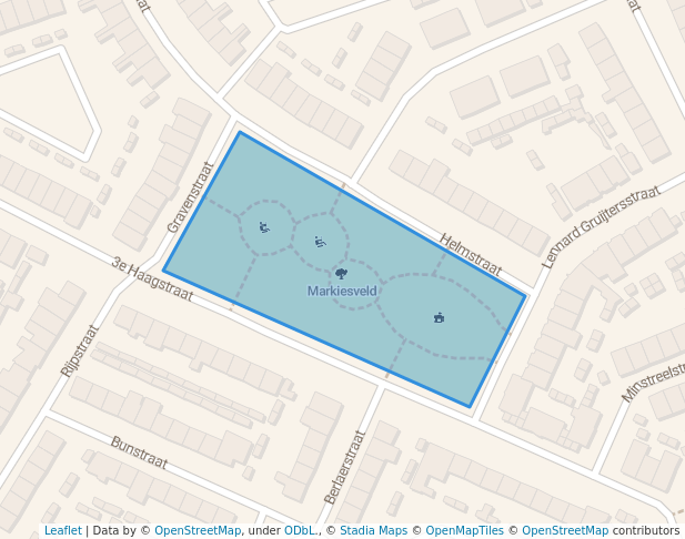 walking in Markiesveld map in Helmond