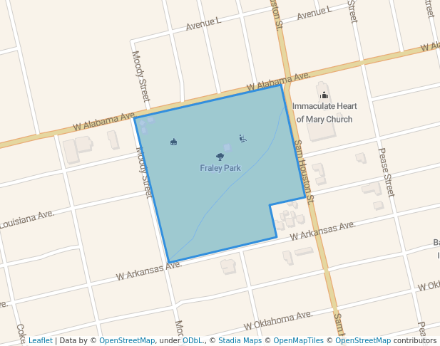 walking in Fraley Park map in Sweetwater