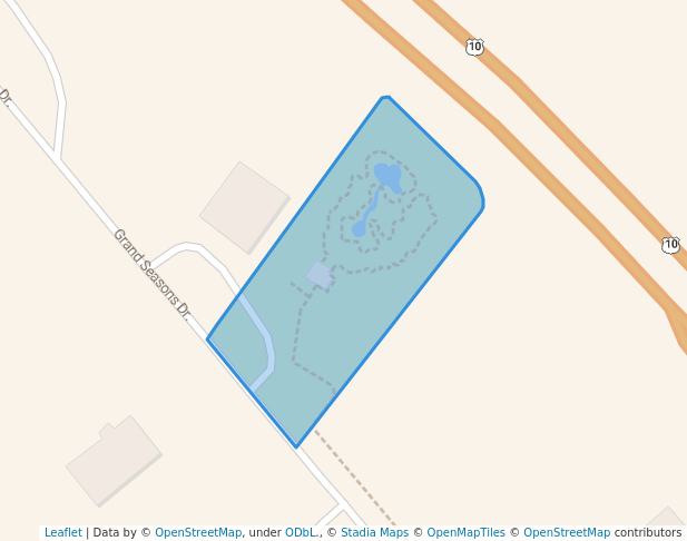 walking in Grand Slam Mini Golf map in Waupaca