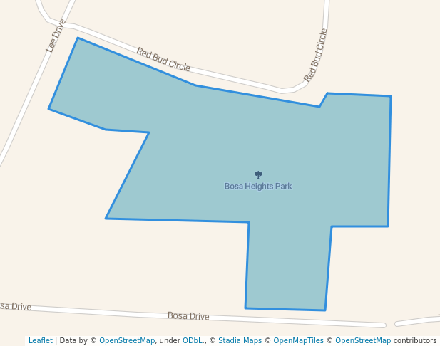 walking in Bosa Heights Park map in Saint Robert