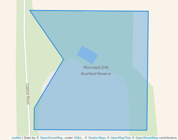 walking in Woornack I246 Bushland Reserve map in Ouyen