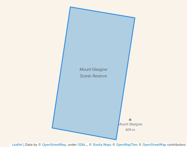walking in Mount Glasgow Scenic Reserve map in Dunach