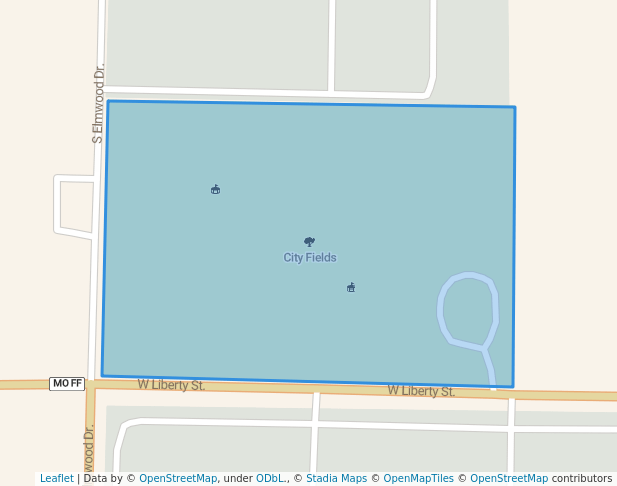 walking in City Fields map in Mexico