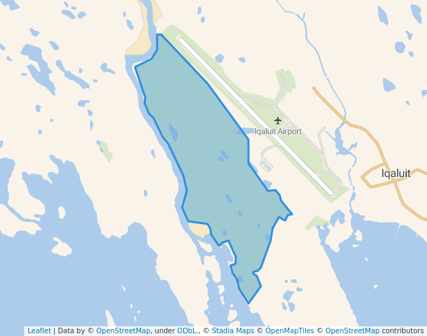 walking in Sylvia Grinnell Territorial Park map in Iqaluit