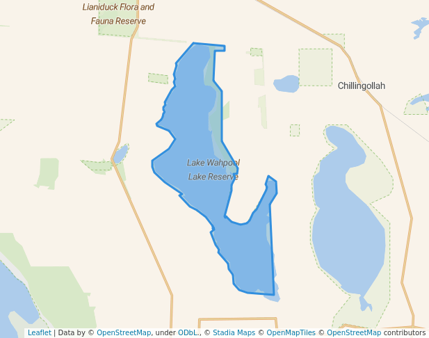 walking in Lake Wahpool Lake Reserve map in Tyrrell Downs