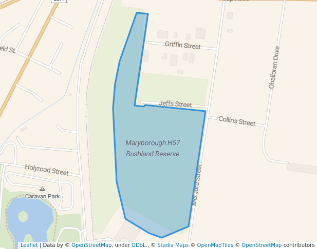 walking in Maryborough H57 Bushland Reserve map in Alma