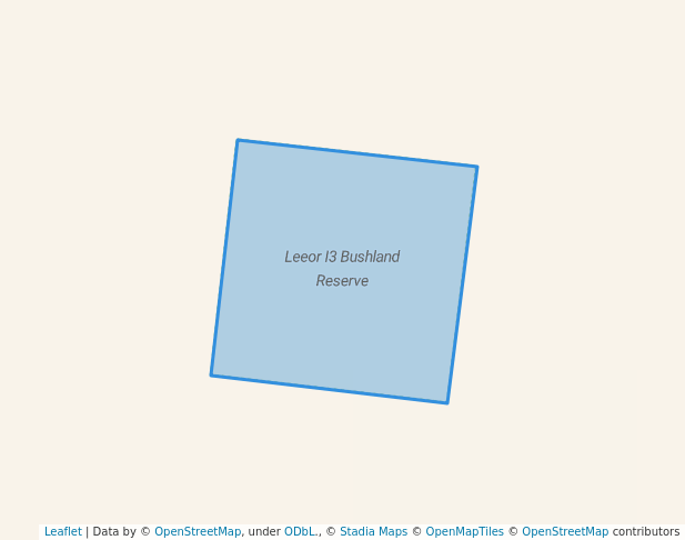 walking in Leeor I3 Bushland Reserve map in Lillimur