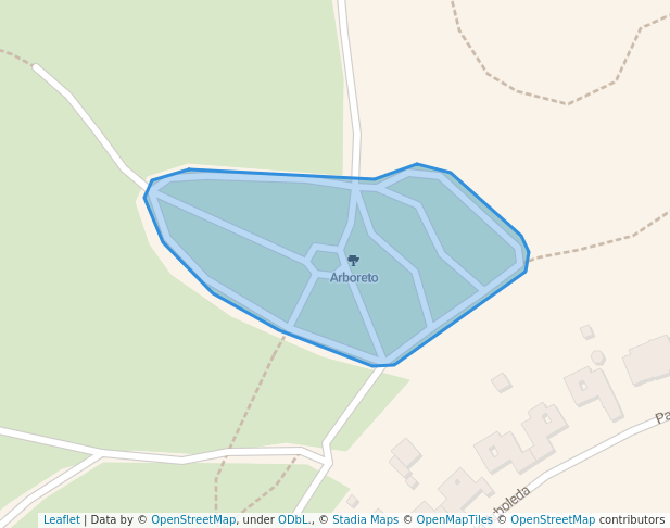 walking in Arboreto map in Rivas-Vaciamadrid