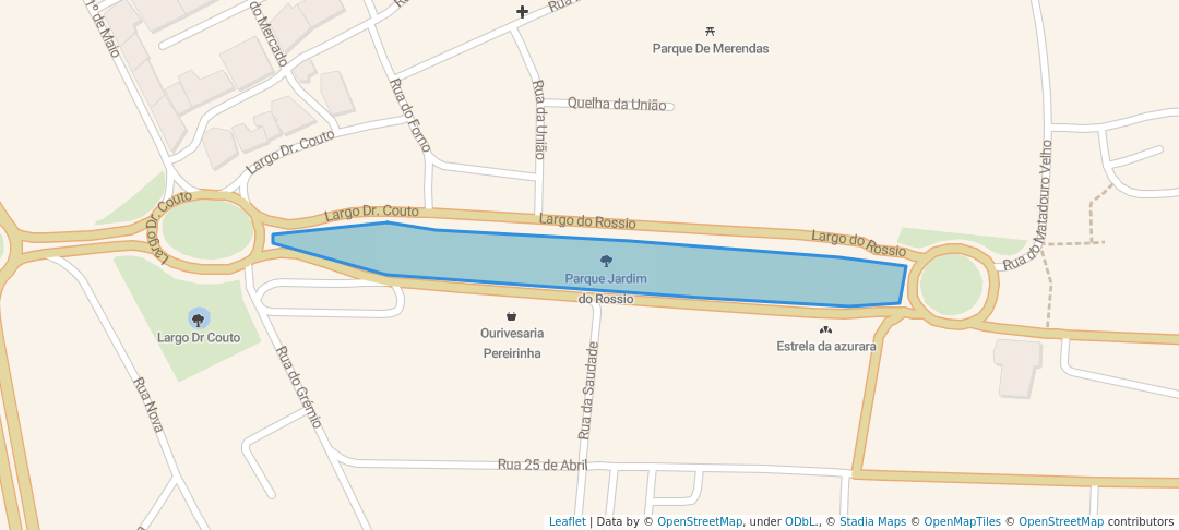 walking in Parque Jardim do Rossio map in Mangualde