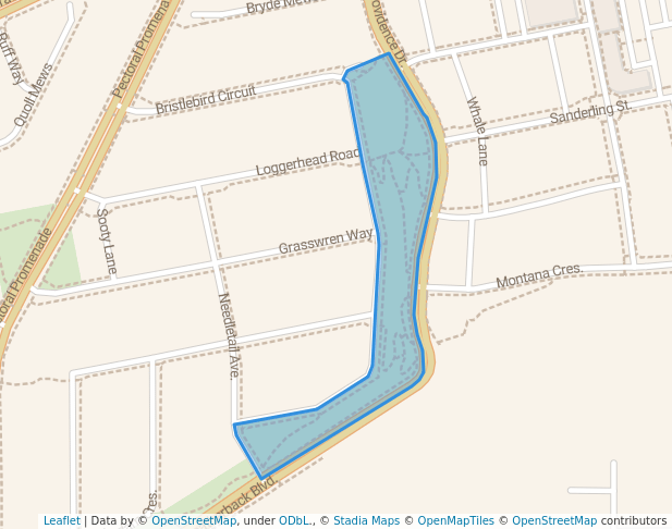 walking in Bristlebird Park map in Alkimos