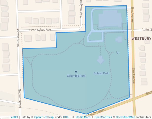 walking in Columbia Park map in Portsmouth