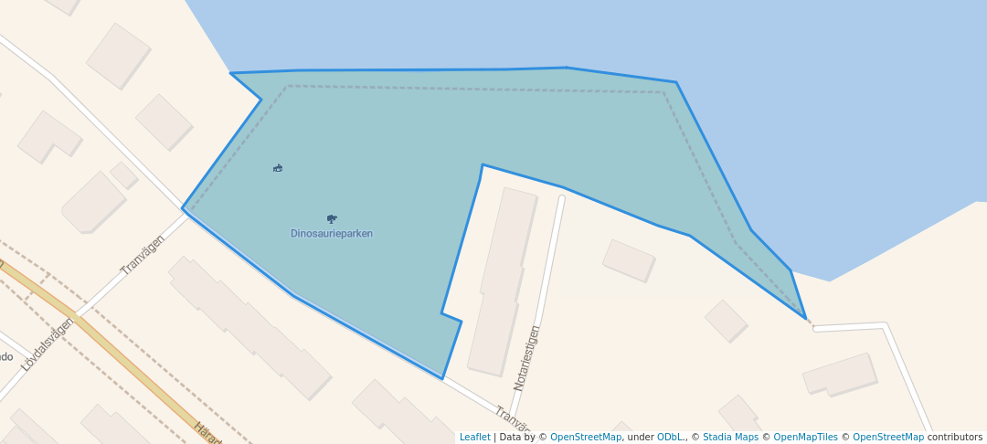 walking in Dinosaurieparken map in Huddinge