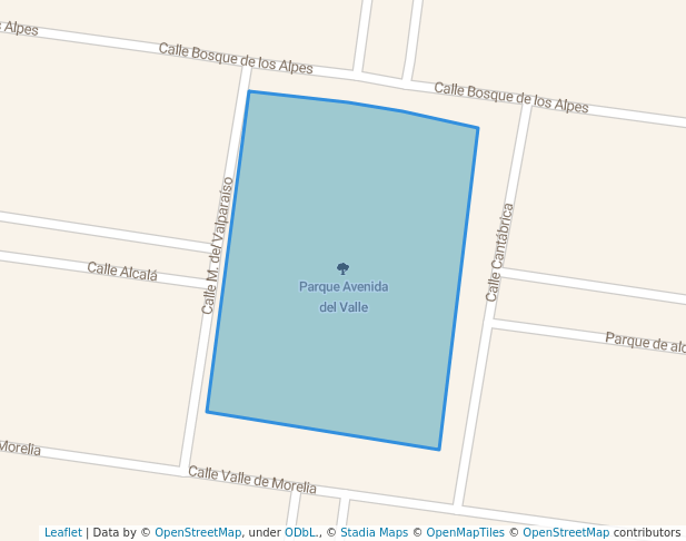 walking in Parque Avenida del Valle map in Reynosa