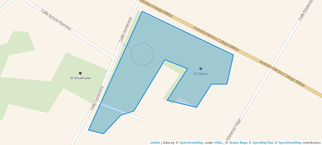 walking in El Sabino map in Zimapán