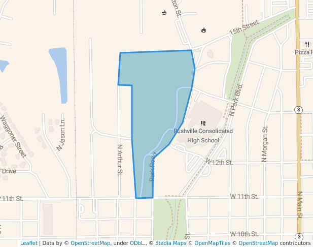 walking in Rush County Fair Grounds map in Rushville
