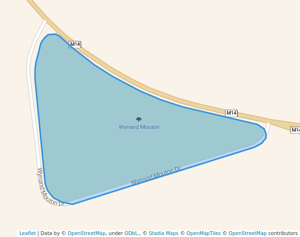 walking in Wynand Mouton map in Bloemfontein