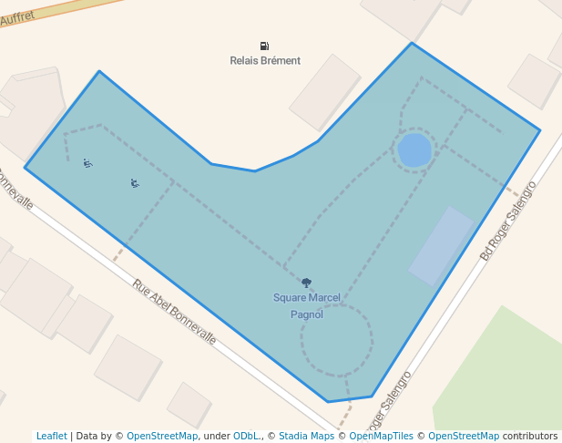 walking in Square Marcel Pagnol map in Noisy-le-Sec