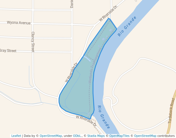 walking in Rotary Park map in Truth or Consequences
