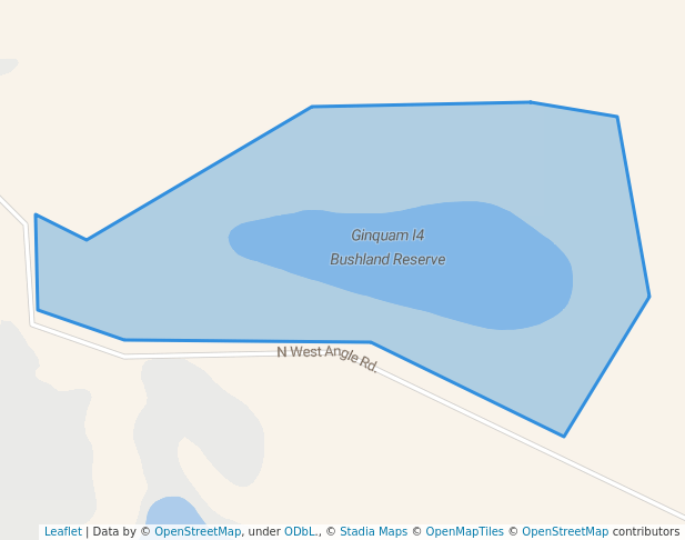 walking in Ginquam I4 Bushland Reserve map in Carwarp