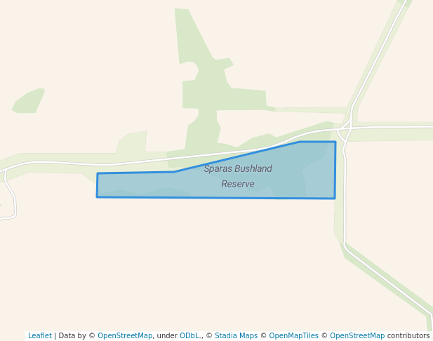 walking in Sparas Bushland Reserve map in Patchewollock