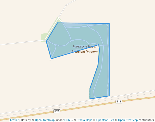 walking in Harrisons Basin Bushland Reserve map in Underbool