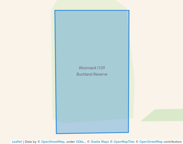 walking in Woornack I109 Bushland Reserve map in Ouyen
