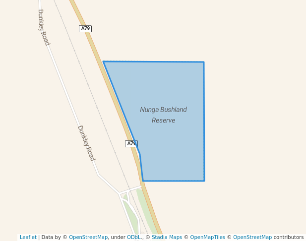 walking in Nunga Bushland Reserve map in Ouyen