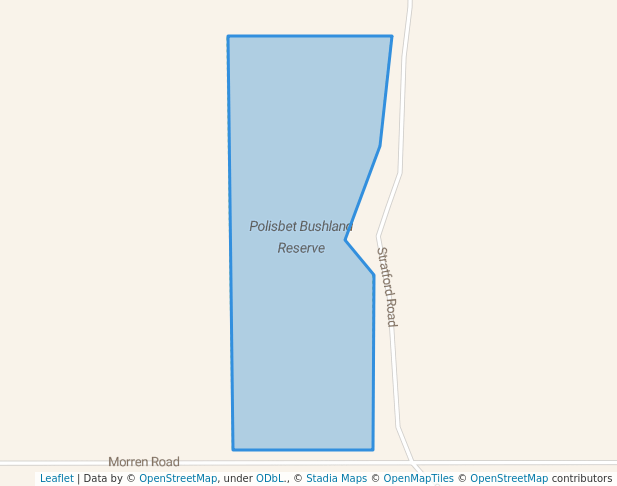 walking in Polisbet Bushland Reserve map in Pira