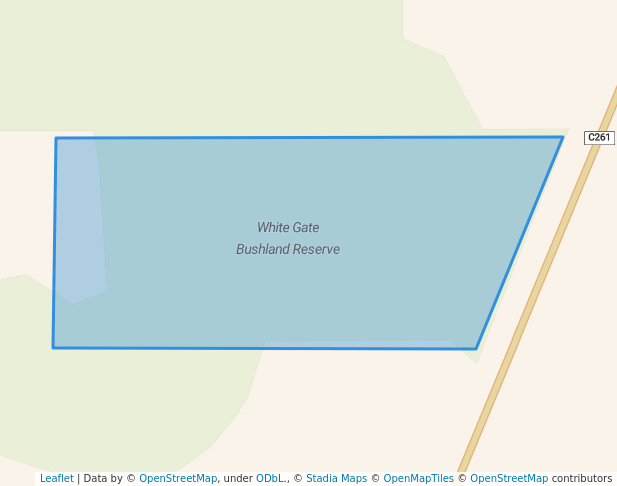 walking in White Gate Bushland Reserve map in Pira