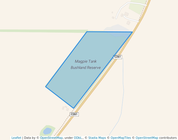 walking in Magpie Tank Bushland Reserve map in Pira