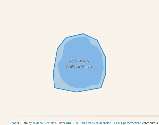 walking in Korrak Korrak Bushland Reserve map in Appin