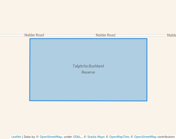 walking in Talgitcha Bushland Reserve map in Cokum