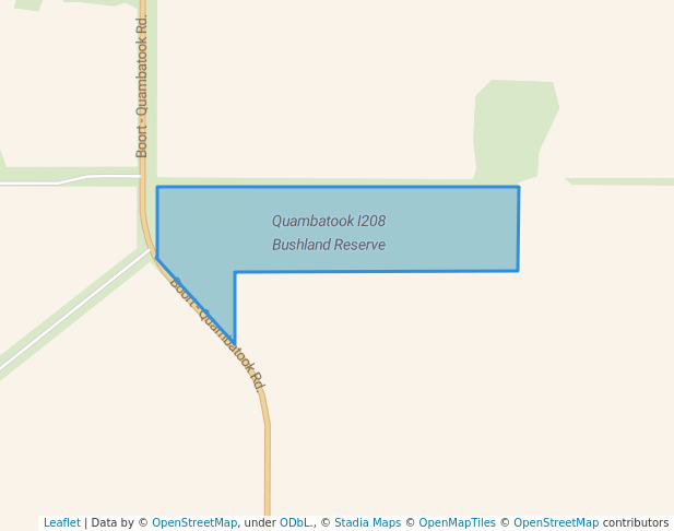 walking in Quambatook I208 Bushland Reserve map in Boort